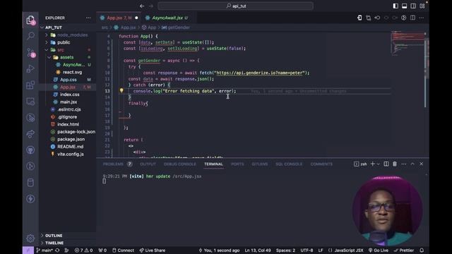 Fetching Data in React JS | Build a Mini App | Using Async/Await #2 смотреть онлайн