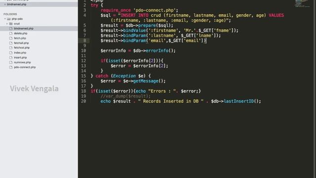 PHP PDO CRUD 0502 Using Named Placeholders in Prepared Statements смотреть онлайн