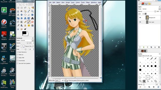 How to Put a backgrouund in gimp. смотреть онлайн