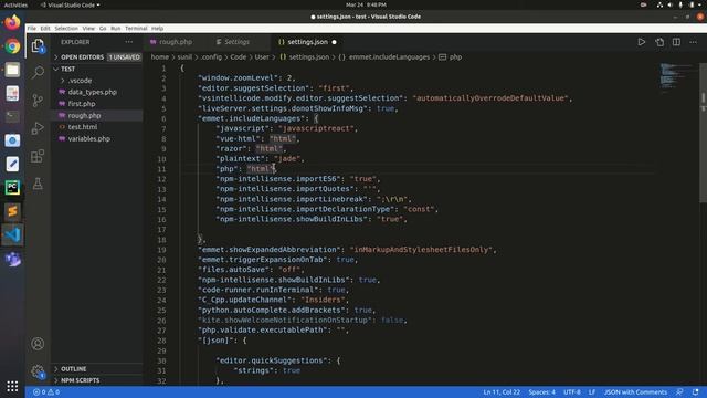 How to get Emmet Abbrevations of HTML in .php files in VSCode смотреть онлайн