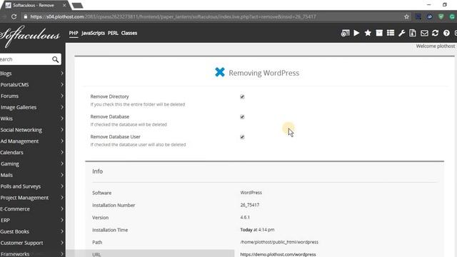 How to uninstall WordPress from cPanel with Softaculous смотреть онлайн