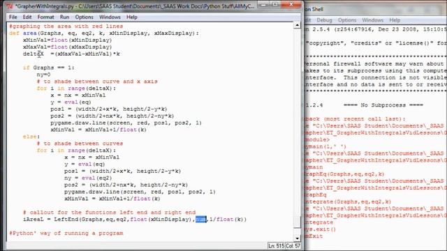 Python - Pygame Lesson: Graphing and Calculating Area Under Curve (part 6) смотреть онлайн