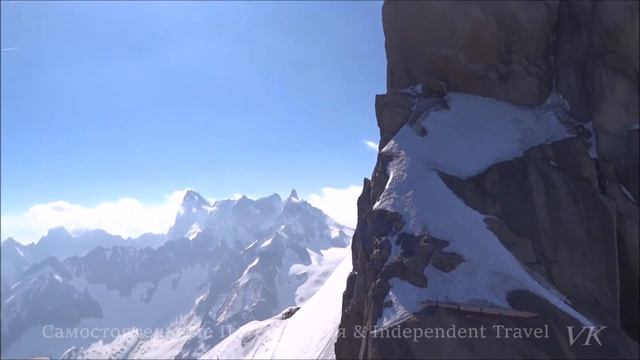Chamonix Mont Blanc. The Peak Of Aiguille Du Midi France & Шамони Монблан пик Эгюий дю Миди Франция