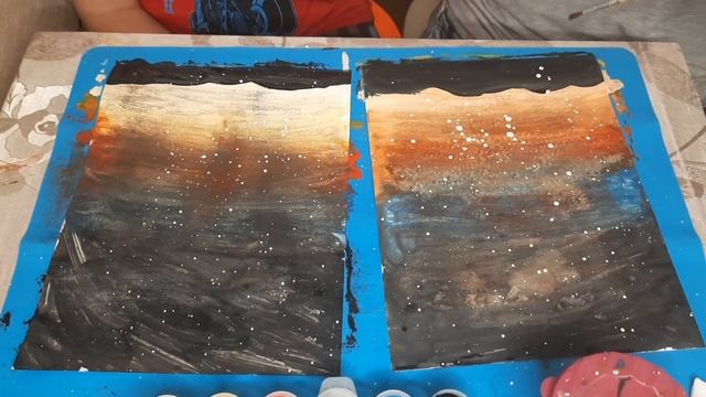 РИСОВАНИЕ ЗВЁЗДНОГО НЕБА смотреть онлайн