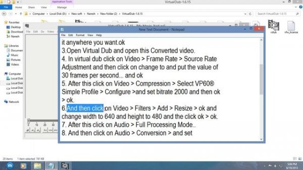 How to Convert .avi video to .vp6