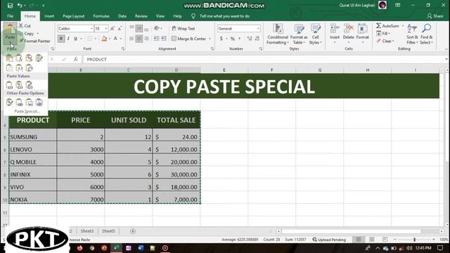 How to Use Copy Paste Special in Microsoft Excel 2016 - Make your work easier! смотреть онлайн