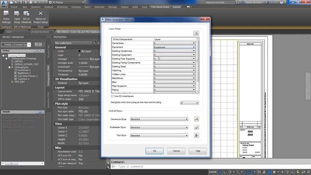 AutoCAD Plant 3D Configuring Ortho Drawings смотреть онлайн