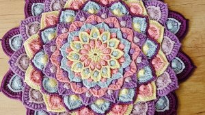 14. Вязание. Крючок. Салфетка Астерия 14 ряд. Схемы вязания.mp4