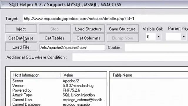 Tutorial ataque a una web por Inyeccion SQL simplificado por SQLI Helper + Descarga смотреть онлайн