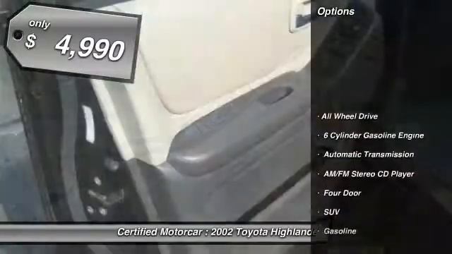 2002 Toyota Highlander Limited Roselle Park NJ 07204 смотреть онлайн
