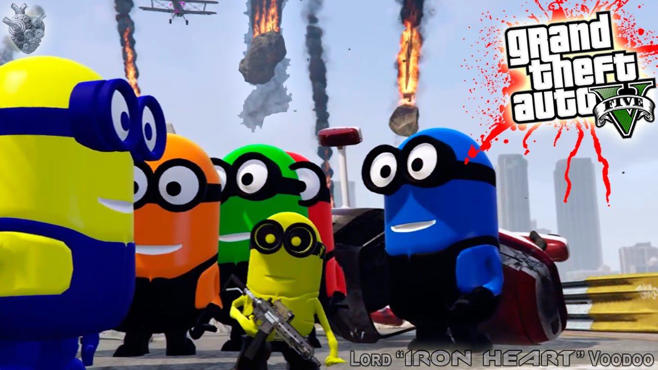 ГТА 5 МОДЫ! МИНЬОНЫ СПАСАЮТ ЯЙЦА! МЕТЕОРИТНЫЙ ДОЖДЬ, ЗОМБИ АПОКАЛИПСИС! ОБЗОР МОДА GTA V! GTA 5 MODS смотреть онлайн