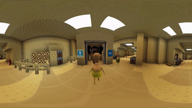OBUNGA FAMILY CHASING US in BACKROOMS Minecraft 360° смотреть онлайн