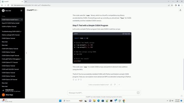 cuda python install смотреть онлайн