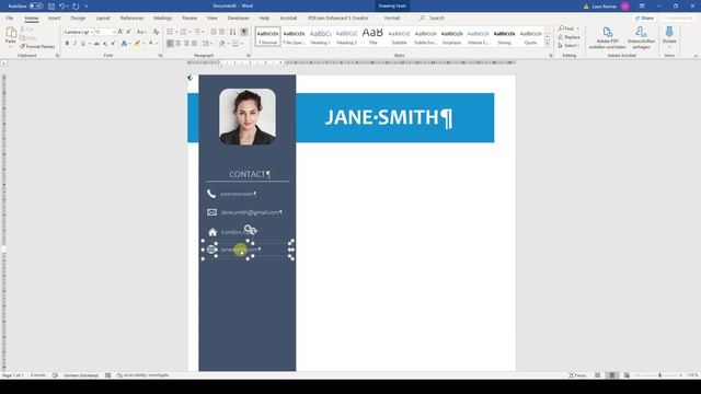 CV Template Word DOWNLOAD FREE ⬇ (2020) ? - Blue Resume Design with Icons ✪ DOCX ✪ смотреть онлайн