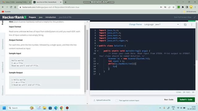 #9 Java End-Of-File || Solution смотреть онлайн