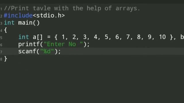 Print Table of no with help of ARRAYS • c language • What is Array • programming in c • value in смотреть онлайн