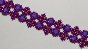 Бисероплетение. Мастер класс.   Украшение из бисера. Браслет. 1 часть. Пошаговый МК для начинающих.