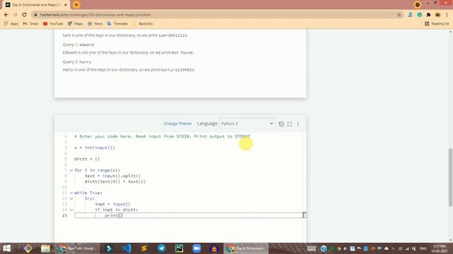 HackerRank Day 8: Dictionaries and Maps problem solution in Python | 30 Days Of Code solutions смотреть онлайн