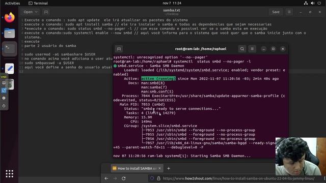 Instalando o samba em uma vm ubuntu 22.04 смотреть онлайн