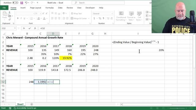 Calculate the Compound Annual Growth Rate (CAGR) in Excel by Chris Menard смотреть онлайн