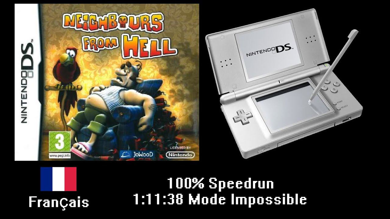 Neighbours from Hell Nintendo DS (Français) 100% Speedrun 1:11:38 смотреть онлайн