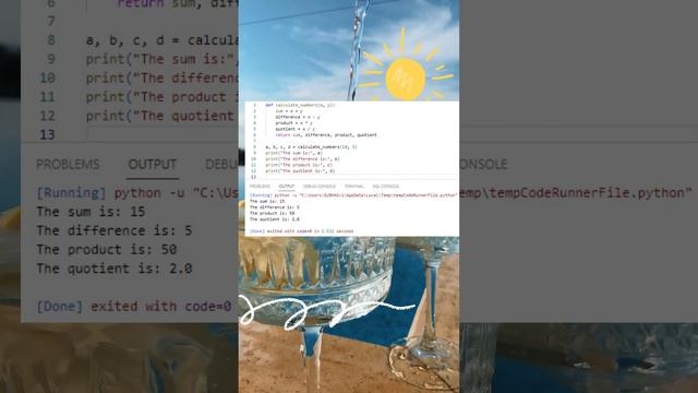 Python program to return multiple values from a function #shortsvideo смотреть онлайн