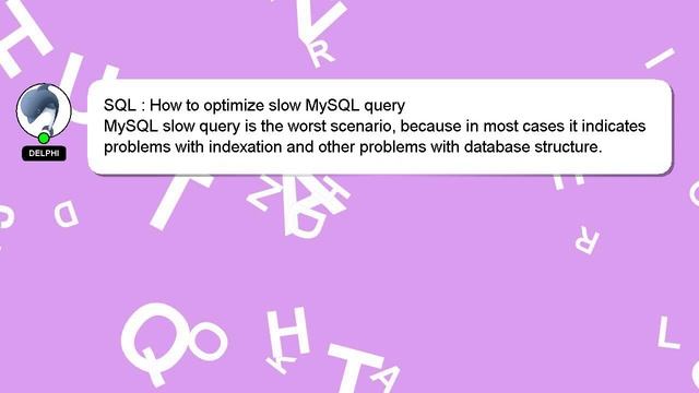 SQL : How to optimize slow MySQL query смотреть онлайн