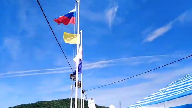 Муниципальный пляж Джубга. Подъем государственного флага России 20.06.2019 смотреть онлайн