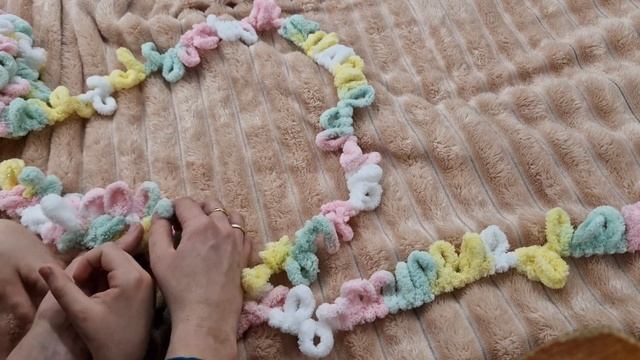 Плед из АЛИЗЕ ПУФФИ/ ALIZE PUFFY COLLOR.