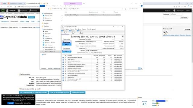 Как проверить БУ Hdd или диагностика Hdd. Утилита для диагностики жесткого диска CrystalDiskInfo.