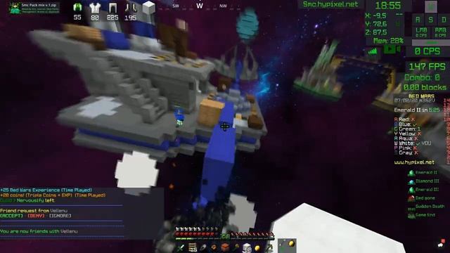 Minecraft | Hypixel | Bedwars | Block Clutch Montage #9 (and 1 ladder clutch) смотреть онлайн