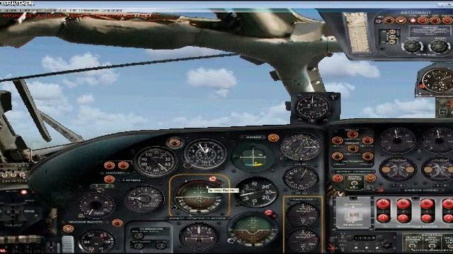FSX-TU 114 vue cokpit approche au instruments F-PAT6 смотреть онлайн