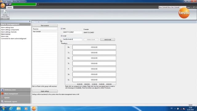testo Saveris: Creating receivers for alarm reports (8/15) | Be sure. Testo смотреть онлайн