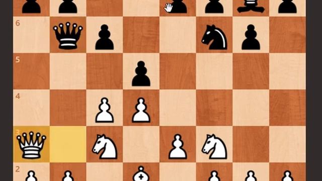 Как быстро выиграть в шахматы: белые дерзко жертвуют коня и выигрывают ферзя смотреть онлайн