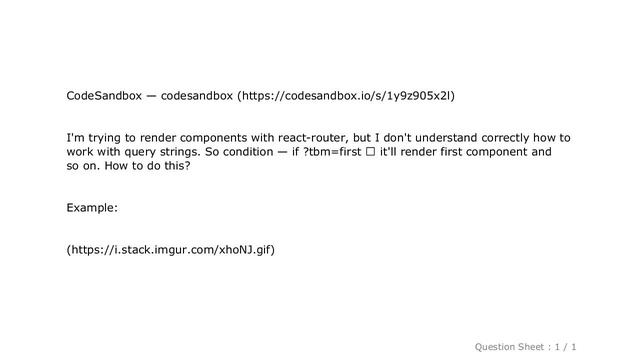 HTML : How to render components with query strings React-Router смотреть онлайн