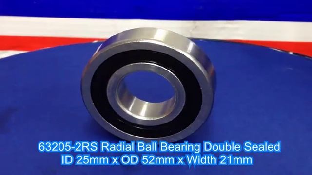 63205-2RS Radial Ball Bearing Double Sealed ID 25mm x OD 52mm x Width 21mm смотреть онлайн