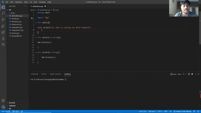 Go Language defer keyword смотреть онлайн