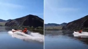 Обкатка нашими клиентами надувного катамарана  Байкат-  470 (BaiKater)