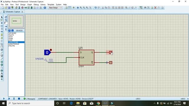 D flip flop in proteus | How to make D flip flop in proteus | D flip flop simulation in proteus смотреть онлайн