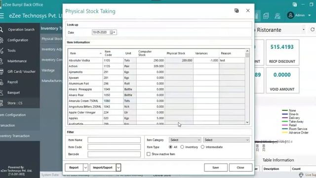 How to Manage Physical Stock Taking in eZee BurrP! Restaurant POS Software? смотреть онлайн