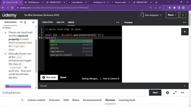 ClassList Exercise and practice ..Udemy exercese.. смотреть онлайн