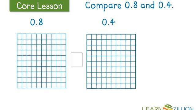 Compare decimals using base ten blocks смотреть онлайн