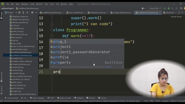 Multilevel Inheritance in Python | Python Tutorials for Beginners #lec91 смотреть онлайн