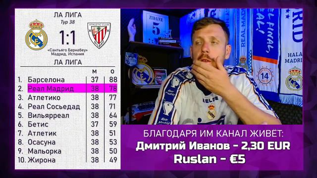 🔴 LIVE | СЕЗОН ЗАВЕРШЕН! | РЕАЛ МАДРИД - АТЛЕТИК 1:1 | Стрим после матча | Юра Калинов смотреть онлайн