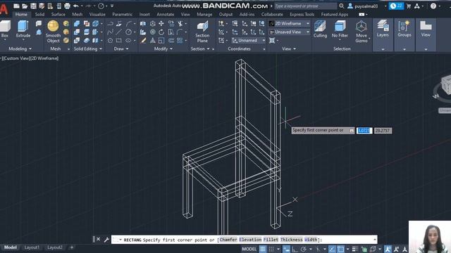 3D CHAIR in AUTOCAD смотреть онлайн