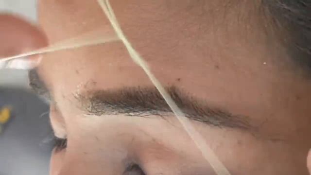 Thick to thin eyebrow threading/eyebrow threading tutorial step by step смотреть онлайн