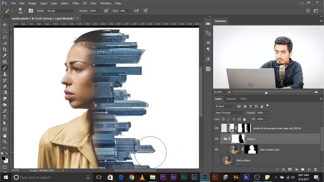 Photoshop Tutorial | Double Exposure and Photo Manipulation with Photo Effects смотреть онлайн