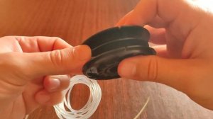 Замена лески. Huter GET-600. Катушка с белым кольцом.