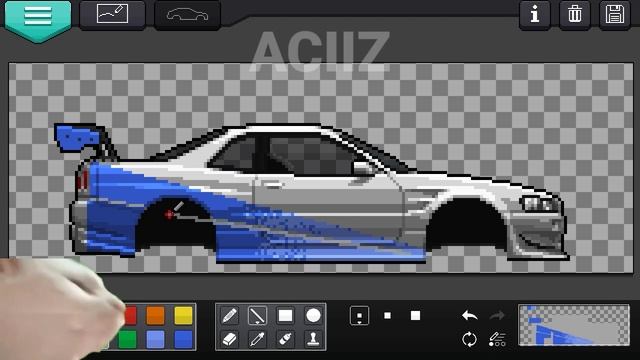 The Real Skyline Paul Walker | Pixel Car Racer Indonesia