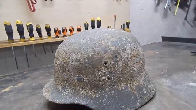 German Helmet Restoration. WW2 German Helmet M40